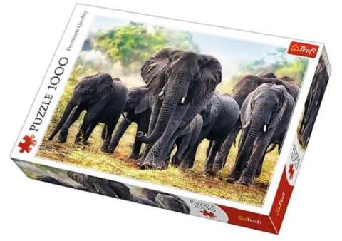 Billede af African Elephants - 1000 brikker