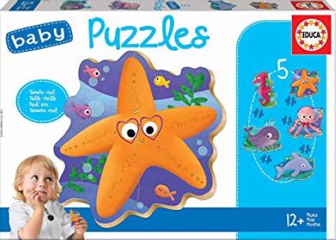 Billede af Baby Puzzles - Sea Animals - 2-4 brikker