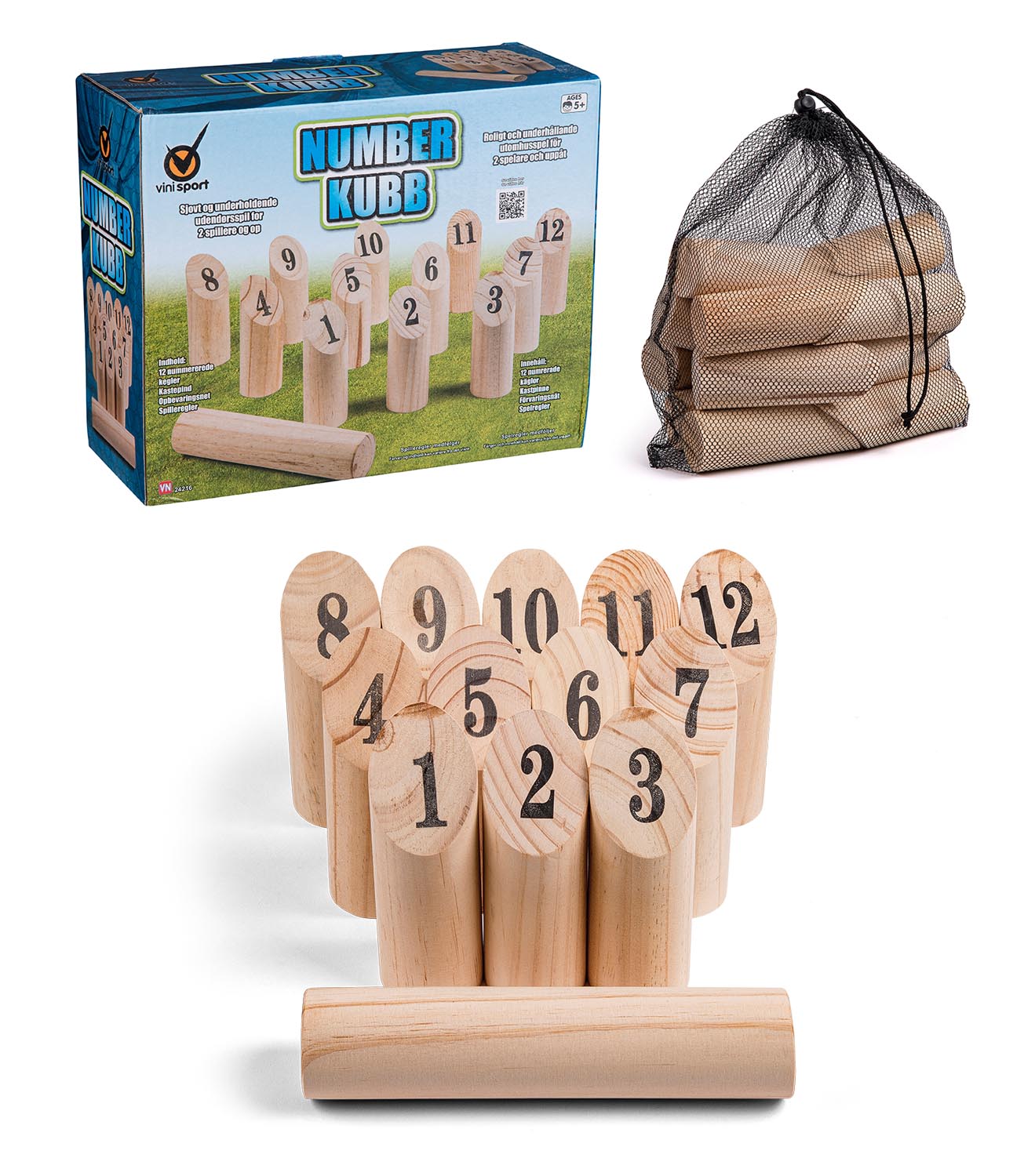 Køb Nummer Kubb spil - Pris 179.00 kr.