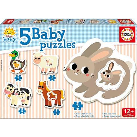 Billede af Baby Puzzles - The Farm - 2-4 brikker