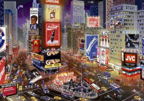 Billede af An Evening In Times Square - 8000 brikker