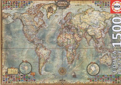 Political Map of the World - 1500 brikker (1)