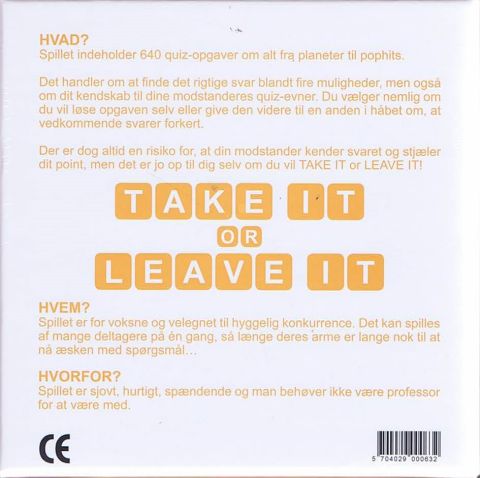 Take it or Leave it (2)