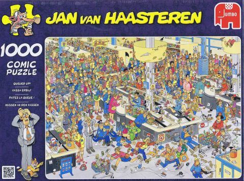 Jan van Haasteren - Queued Up - 1000 brikker (1)