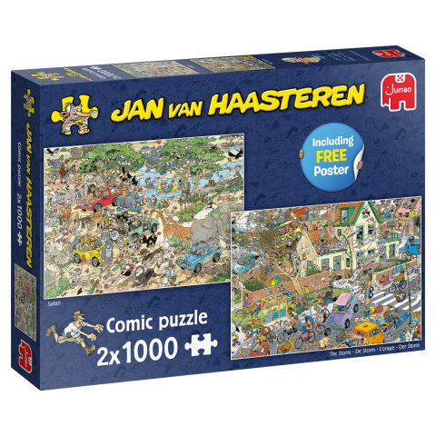 Jan van Haasteren - Safari og The storm - 2 x 1000 brikker (1)