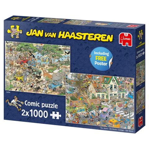 Jan van Haasteren - Safari og The storm - 2 x 1000 brikker (2)