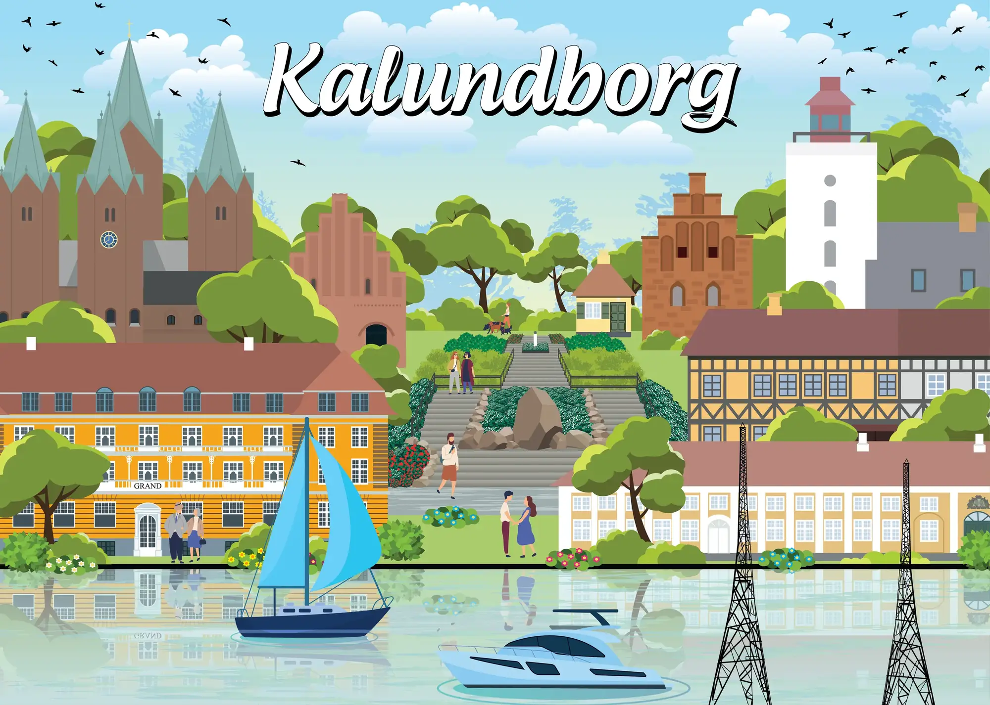 Billede af Danske byer: Kalundborg, 1000 brikker