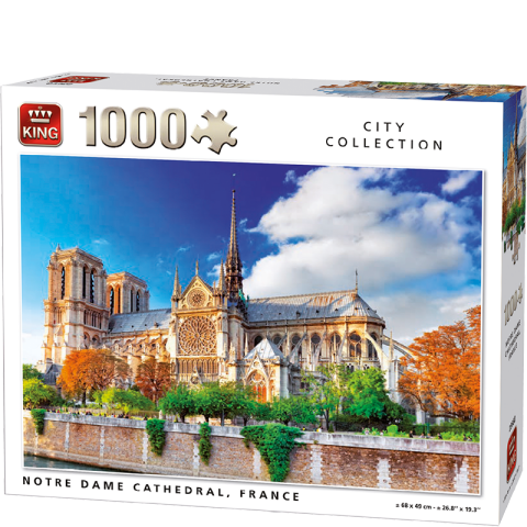 Køb Notre Dame Cathedral, France 1000 brikker - Pris 81.00 kr.