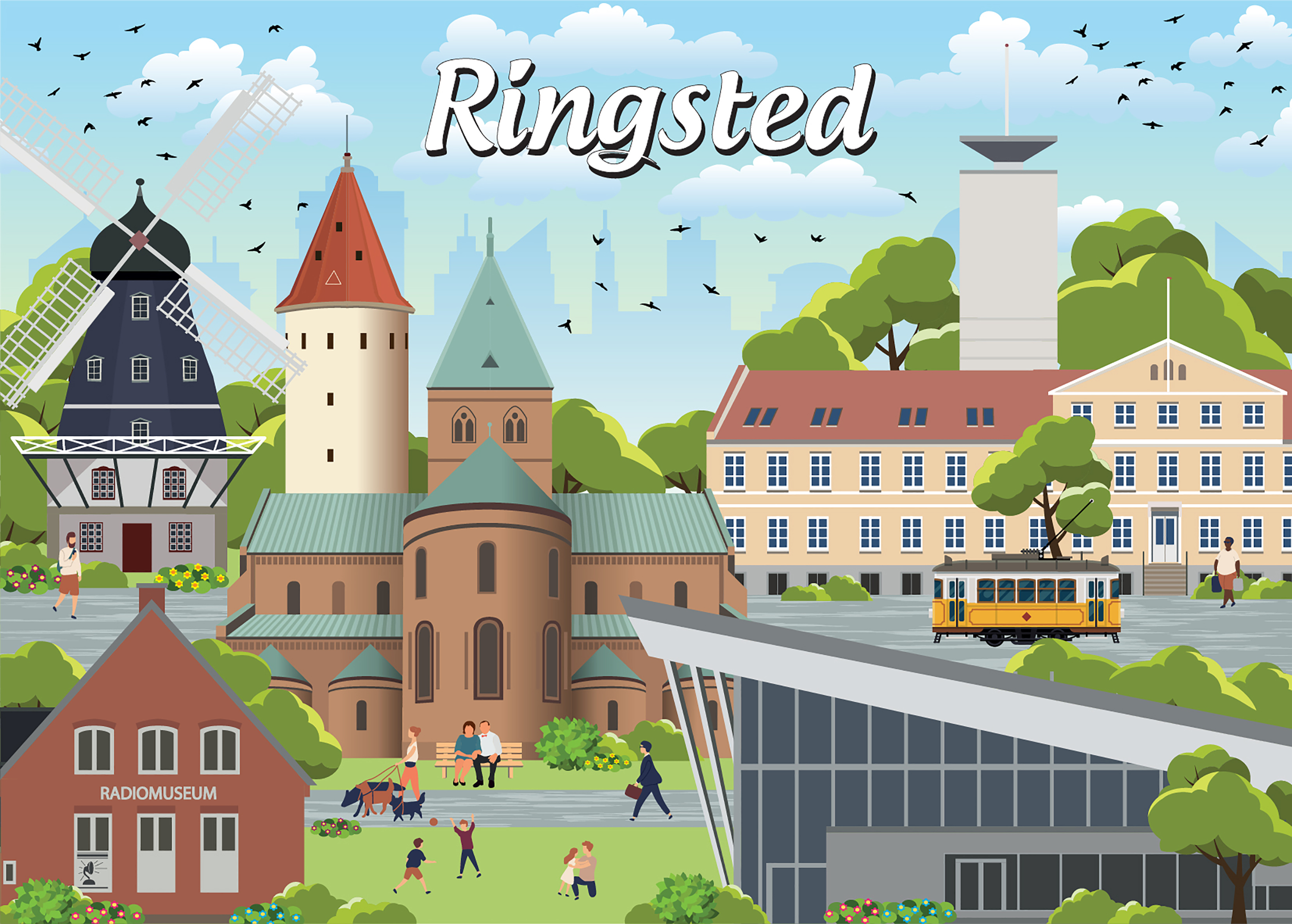 Se Danske byer: Ringsted, 1000 brikker hos SpilCompagniet