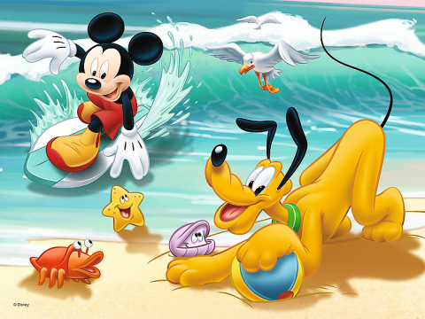 Disney - Mickey and Pluto at the beach - 30 brikker (2)