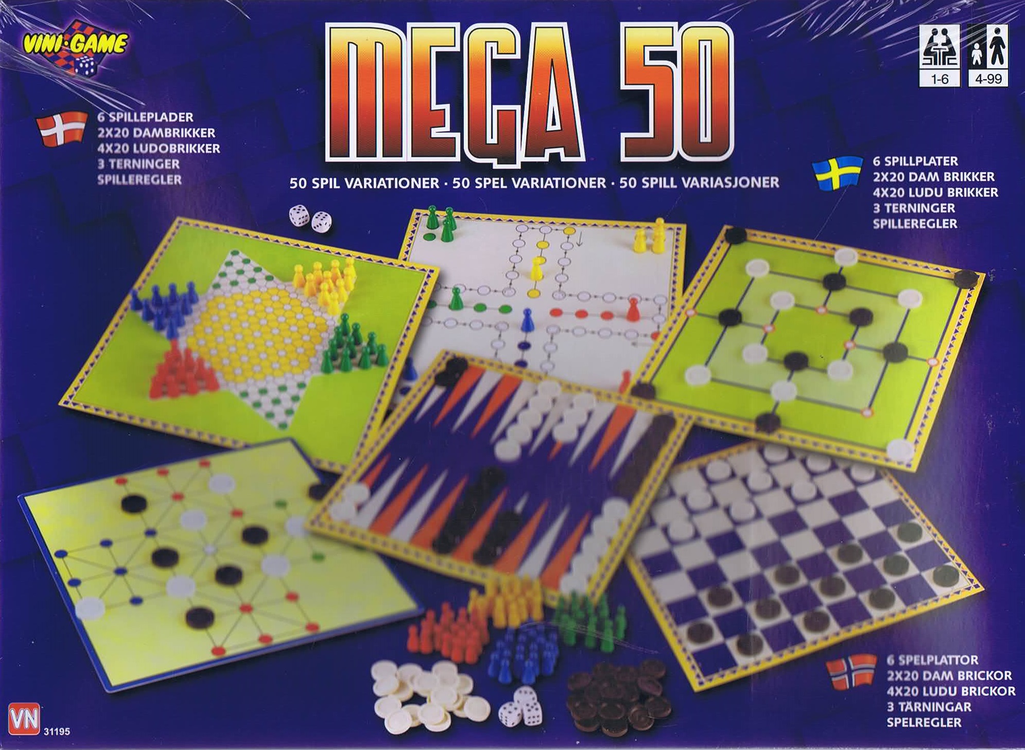 Køb Mega 50 spil - Pris 91.00 kr.