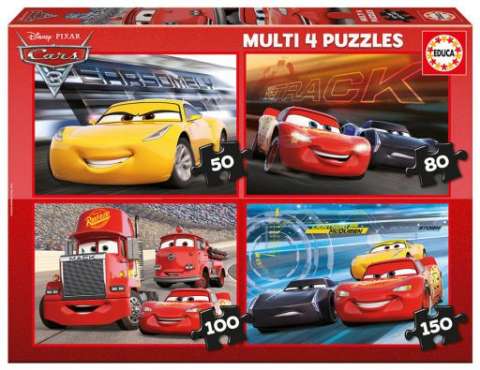 Billede af Cars 3 - 4 puslespil