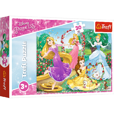 Billede af Disney prinsesser i haven - 30 brikker