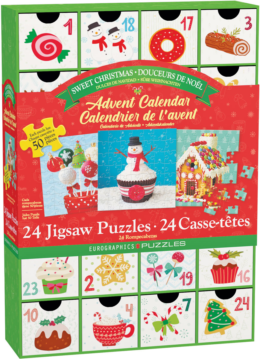 Køb Julekalender - Julens godter (24 x 50 brikker) - Pris 301.00 kr.