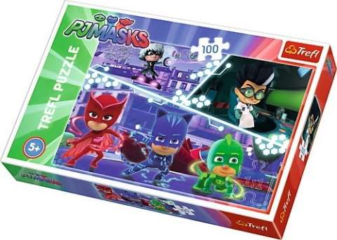 Køb PJ Masks in Action - 100 brikker - Pris 66.00 kr.