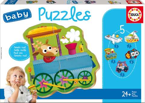 Baby Puzzles - Vehicles 2 - 3-5 brikker (1)