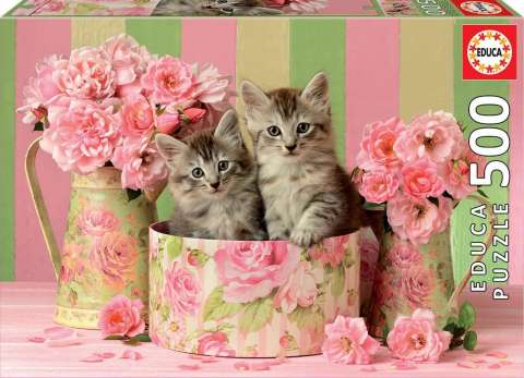 Kittens with Roses, 500 brikker (1)
