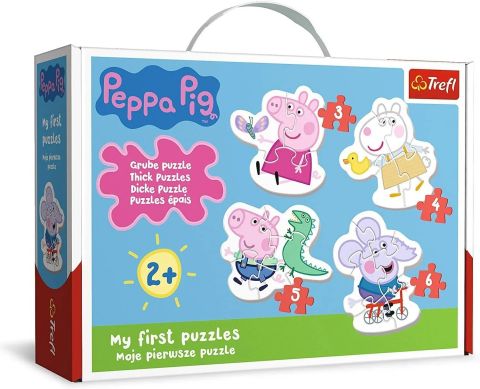 Peppa Pig - My First Puzzles - 3/4/5/6 brikker (1)