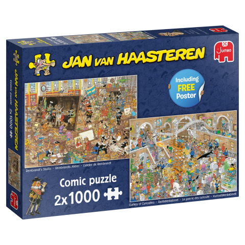 Jan van Haasteren - Besøg på Museet - 2x1000 brikker (1)