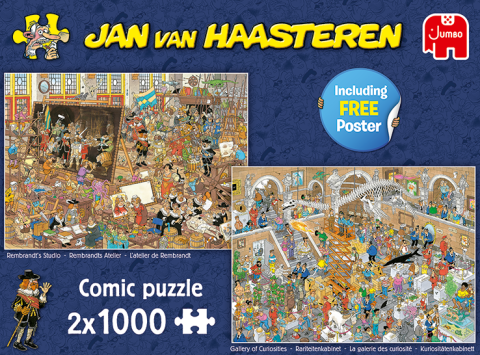 Jan van Haasteren - Besøg på Museet - 2x1000 brikker (3)