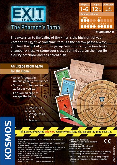 EXIT: The Game - The Pharaoh's Tomb - Engelsk (3)
