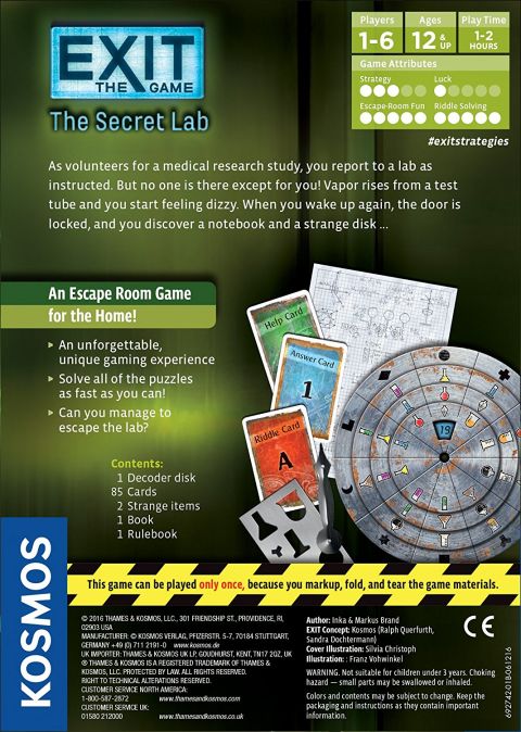EXIT: The Game - The Secret Lab - Engelsk (3)