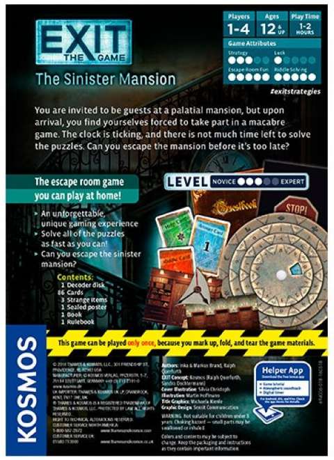 EXIT: The Game - The Sinister Mansion - Engelsk (2)