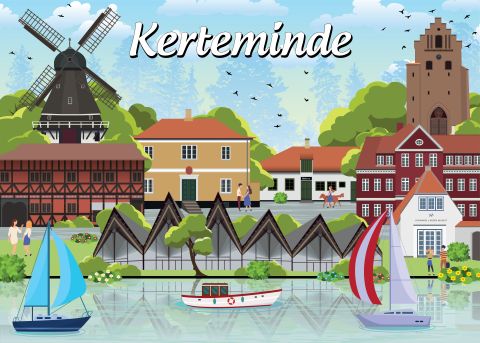 Danske byer: Kerteminde, 1000 brikker (1)
