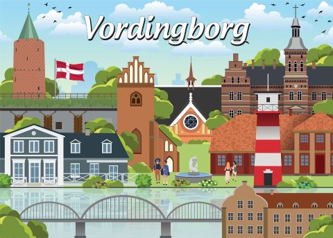 Danske byer: Vordingborg, 1000 brikker (1)