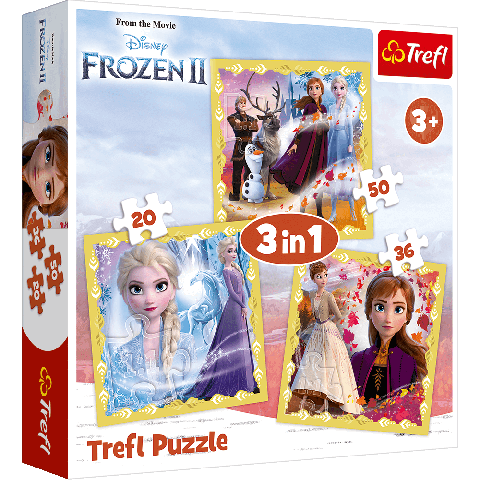 Disney Frost 2 - Anna og Elsa 3-i-1 - 20/36/50 brikker (1)