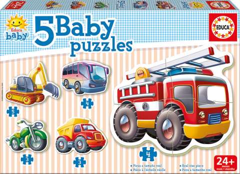 Baby Puzzles - Vehicles - 3-5 brikker (1)