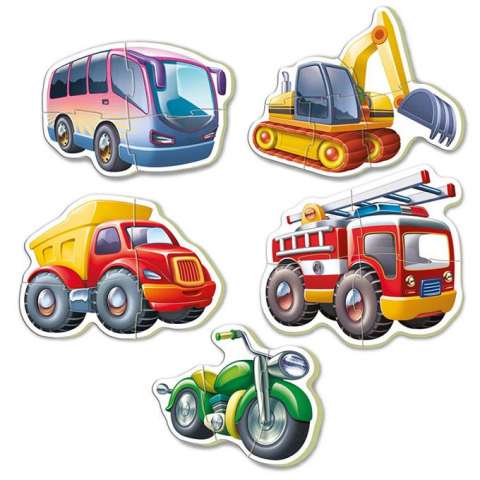 Baby Puzzles - Vehicles - 3-5 brikker (2)