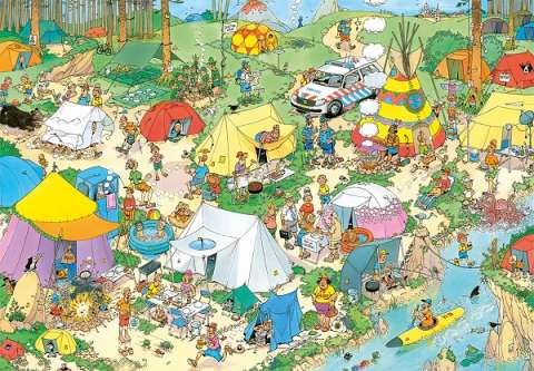 Jan van Haasteren: Camping i skoven - 1000 brikker (2)