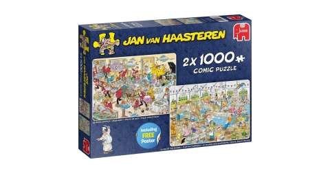 Jan van Haasteren - Food Frenzy - 2x 1000 brikker (1)