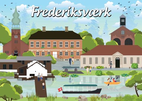 Danske byer: Frederiksværk, 1000 brikker (1)