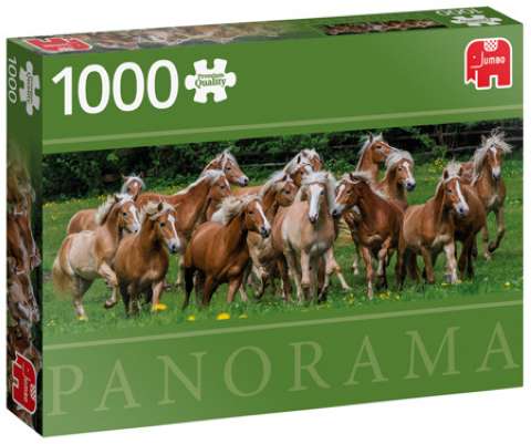 Halfinger Horses - Panorama, 1000 brikker (1)