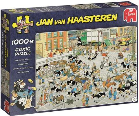 Jan van Haasteren: Kvægmarkedet - 1000 brikker (1)