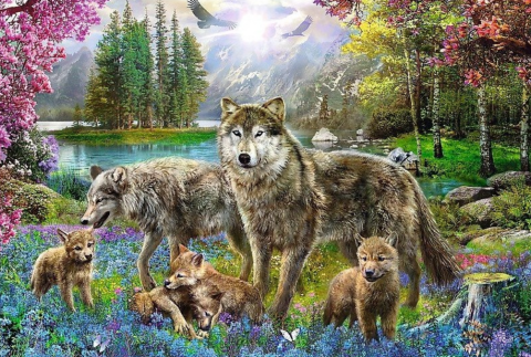 Family of Wolves - 1000 Brikker (2)
